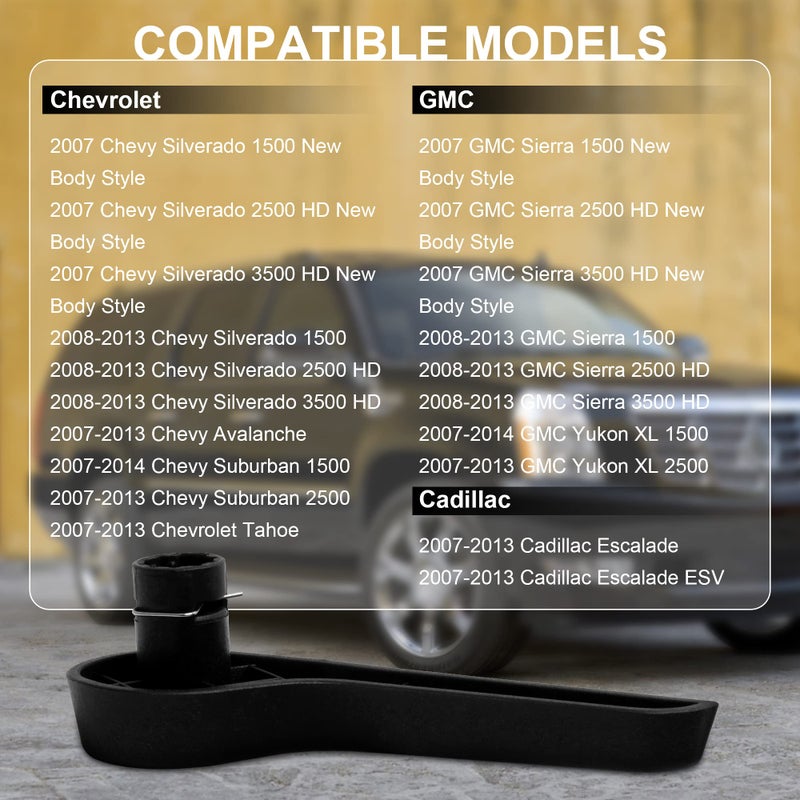 HUSUKU Seat Recliner Handle RH Passenger Side Front Ebony for Chevy GMC Pickup Truck SUV (Black) Replaces: 15232598 OE GM-2511B-FL - Image 2